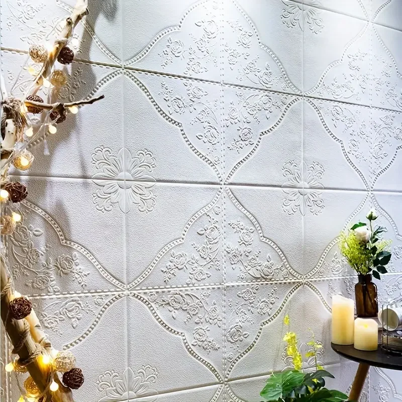 35*35cm Room Decor 3d Ceiling Wall Stickers Background Decoration Anti-collision Wallpaper Bedroom Waterproof Peel and Stick