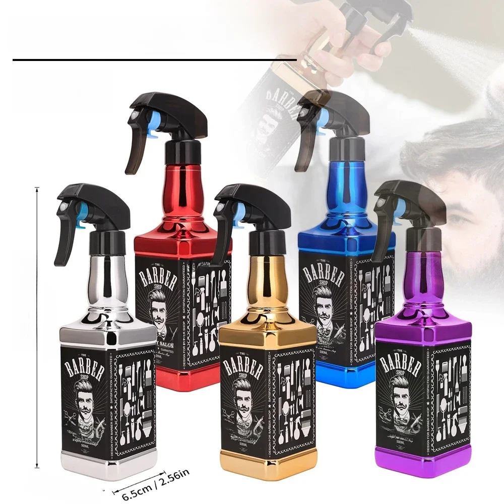 500ML poszycie fryzjer strzyżenie butelka z rozpylaczem pusty ciągły atomizer zraszacz wody do salonu fryzjerskiego akcesoria narzędzia fryzjerskie — zdjęcie 2