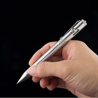 Bolt Action Pen Decent Stainless Steel Durable Clip for EDC Pocket Design with 1 Extra Refills