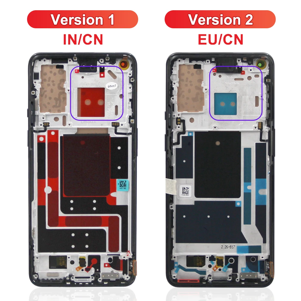 Super Amoled For OnePlus 9 1+9 LCD Display Touch Screen Digitizer Assembly For Oneplus 9 Pro Display 1+9 pro Screen with Frame