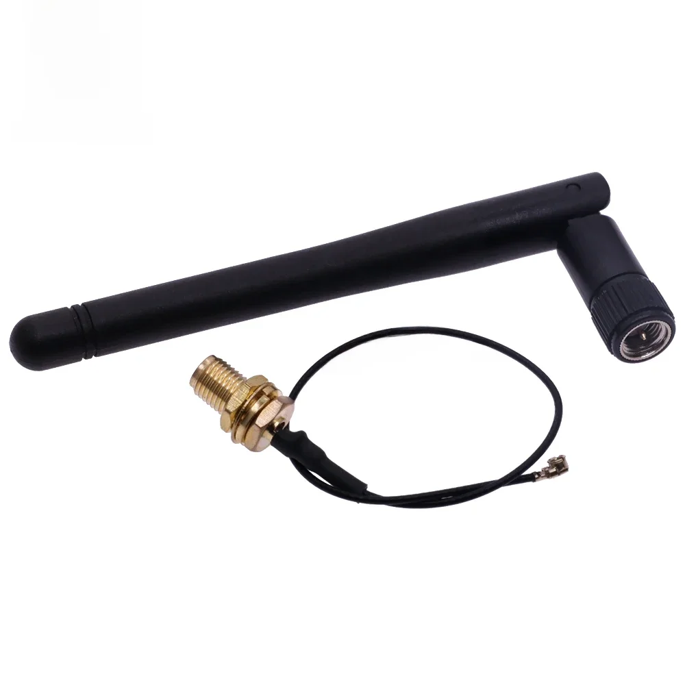 2.4GHz 3dBi WiFi 2.4g antena antena RP-SMA męski router bezprzewodowy + 17cm PCI U.FL IPX do RP SMA męski kabel pigtailowy ESP8266 ESP32 — zdjęcie 2