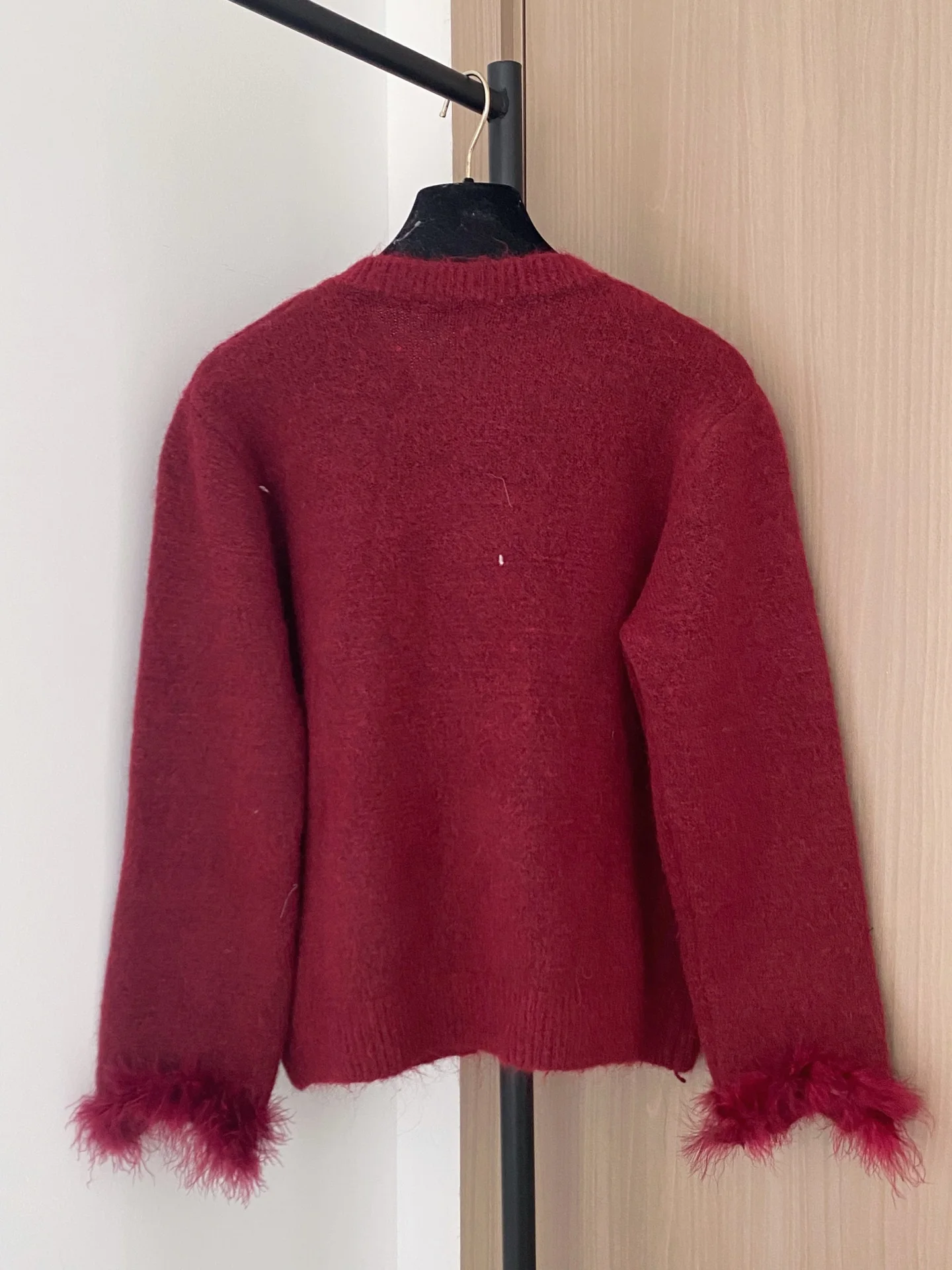 

2026 WomenKnitwear New Fashion Button Simple Splicing Slim Solid Color Women Long Knitted Cardigan