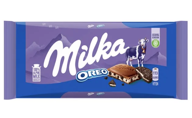 Milka Chocolate with Oreo is a milk chocolate containing delicious Oreo biscuits. Oreo Chocolate 100 G