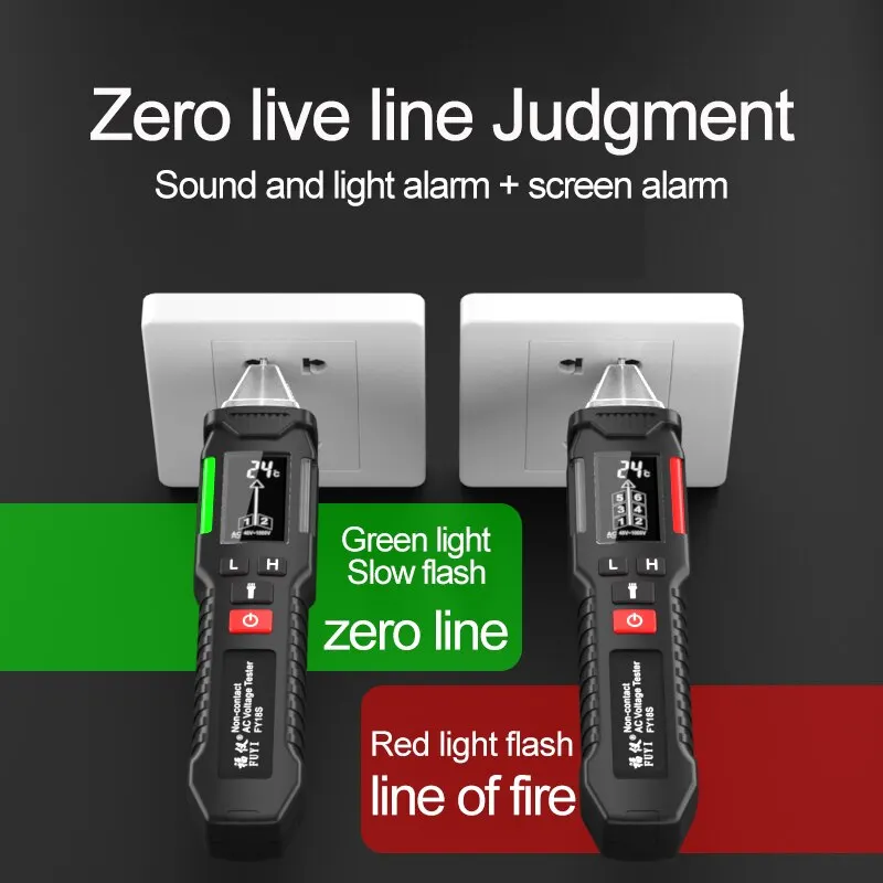 Professional Voltage Detector Indicator 12-1000V Non-Contact Wall Check Voltage Pen Smart Breakpoint Finder Voltmeter tester