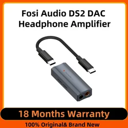 Fosi Audio DS2 New Mini Audio USB DAC Headphone Amplifier DSD DAC Amp Support 32bit/384kHz with 3.5MM & 4.4MM Dual Outputs