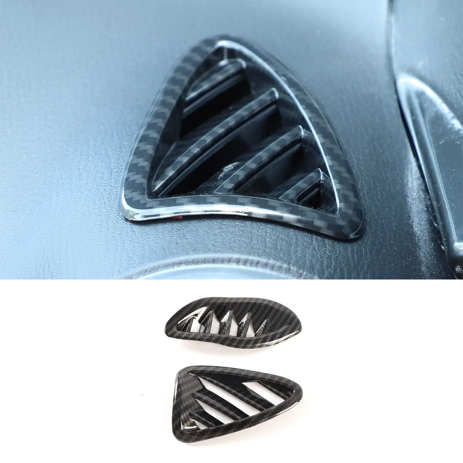 ABS Carbon Instrument Seite Klimaanlage Outlet Vent Rahmen Trim Für Mazda MX-5 Miata ND 2016 2017 2018 2019 2020 2021 2022-2024