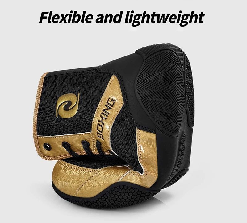 Fitness-Boxschuhe für Herren, Ringerschuhe, atmungsaktive, rutschfeste Sohle, knöchelhohe Schuhe für Sanda-Kampftraining. – Detail 7