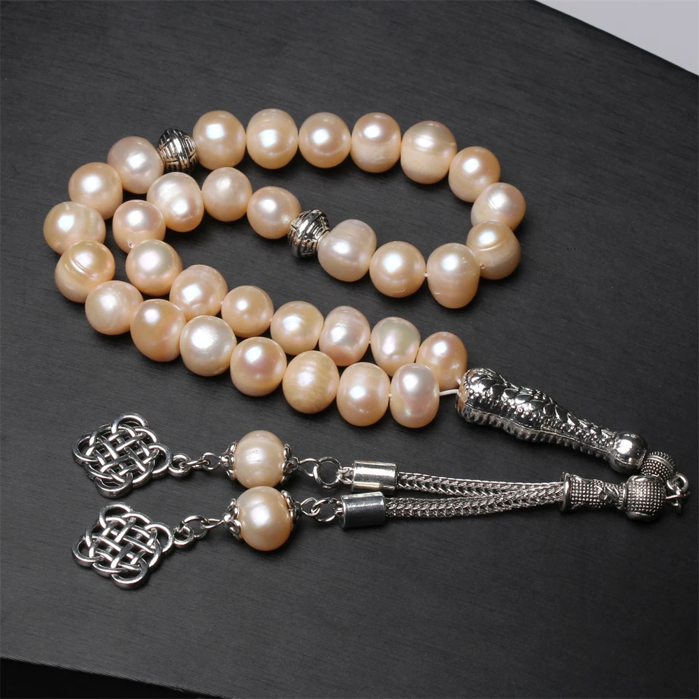 Pearl misbaha prayer beads New Design 10-11mm natural freshwater pearl Tasbih 33 Rosary Muslim Tesbih sibha tasbeeh gifts