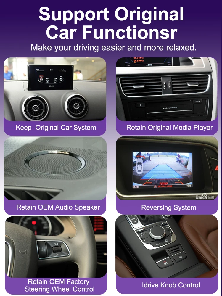 AUTOTOP 10,25 "Touchscreen Multimedia Display Für Audi A3 2013-2018 Airplay Miracast Funktion Drahtlose Carplay Android Auto – Detail 5