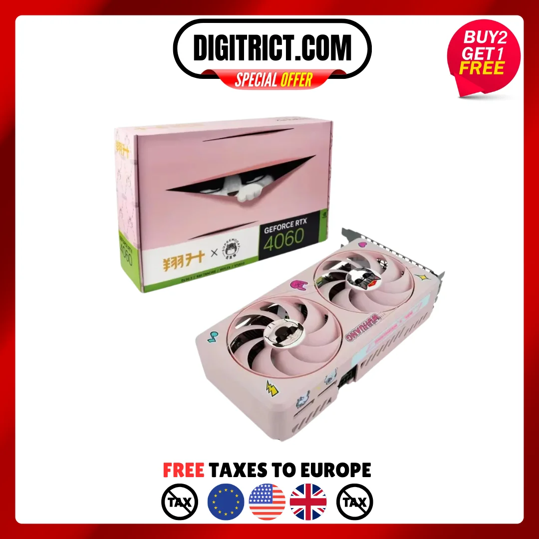 2024 USED GeForce RTX 4060 8GB GDDR6 128Bit PCI-E 4.0 Brand New Pink Gaming Video Card Graphics Card HDMI-compatible DP For PC