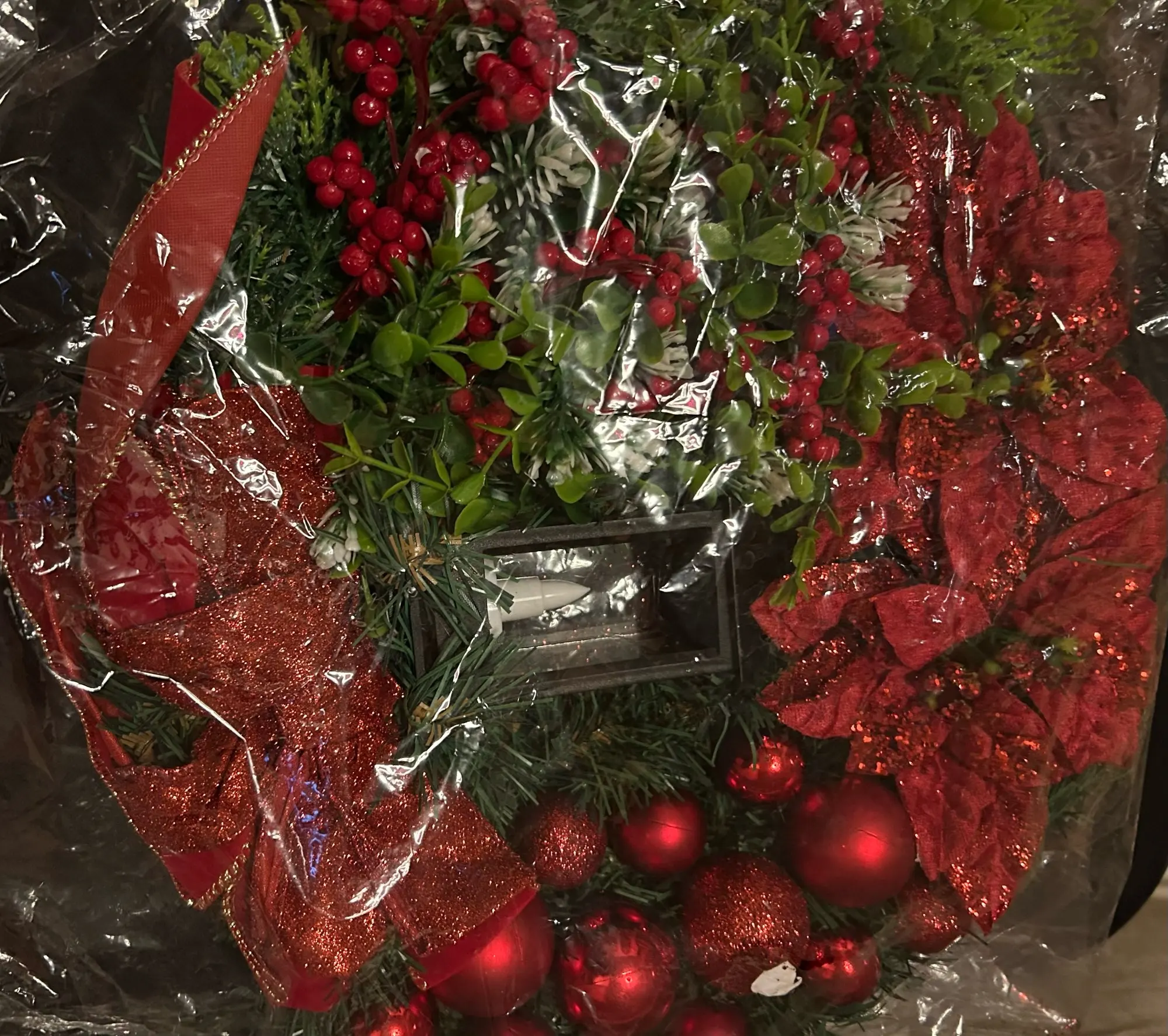 Christmas Wreath for Front Door Red Gold Window Wall Door Decorations 2024 Christmas Garland Ornament Guirnalda Navidad photo review