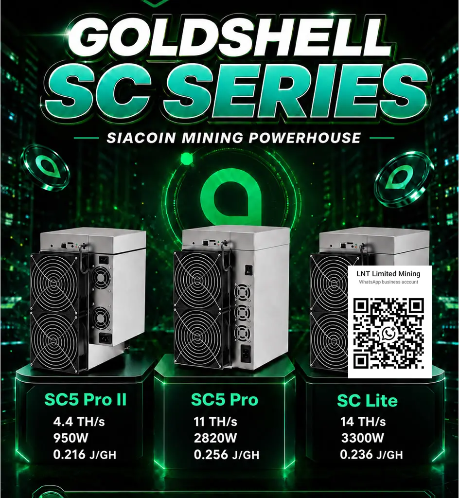 LK Genuine Exclusive Limited Discount Buy 10 Get 5 Free Brand New Goldshell SC5 Pro II 14TH/S 3300W SiaCoin Miner