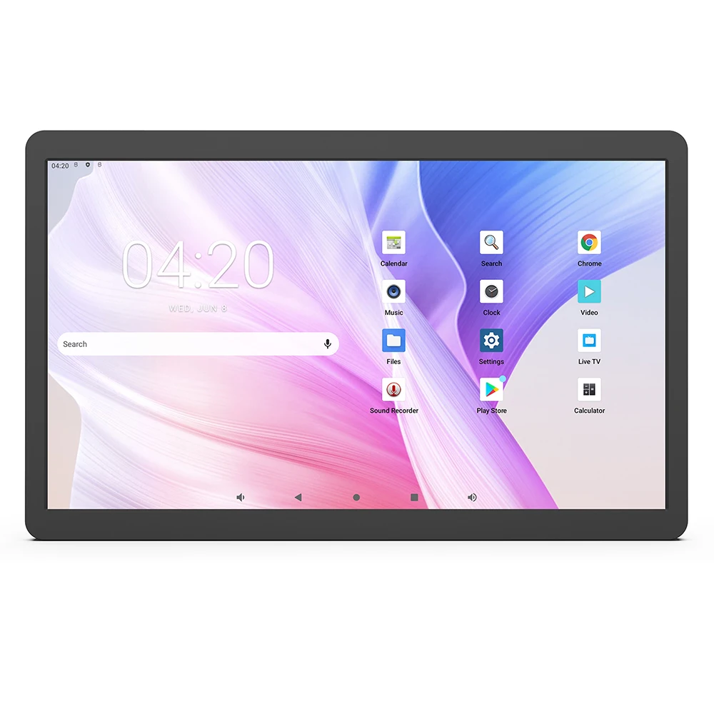 16 "1920*1200 Android PoE przemysł Tablet montowany na ścianie-monitor z ekranem dotykowym 2 w 1, wifi, RJ45,Typc-C, HDMI in, RK3399, 4GB + 32GB