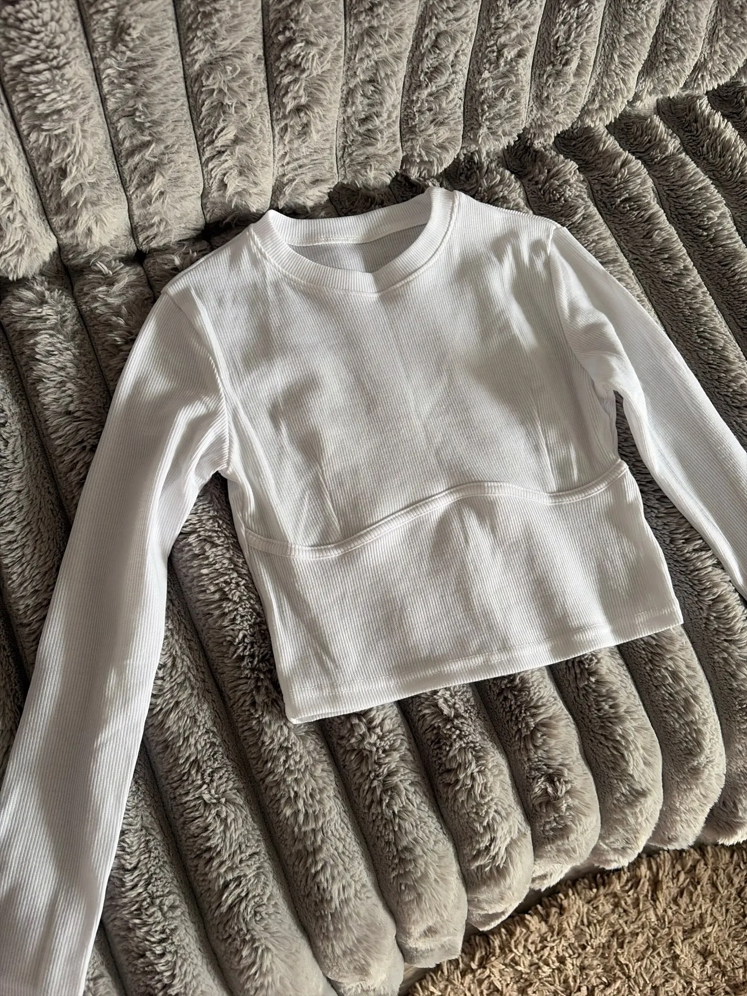 soild female tshirt knit long sleeve White Wild T Shirt casual fashion tee club simple women tops outfits photo review