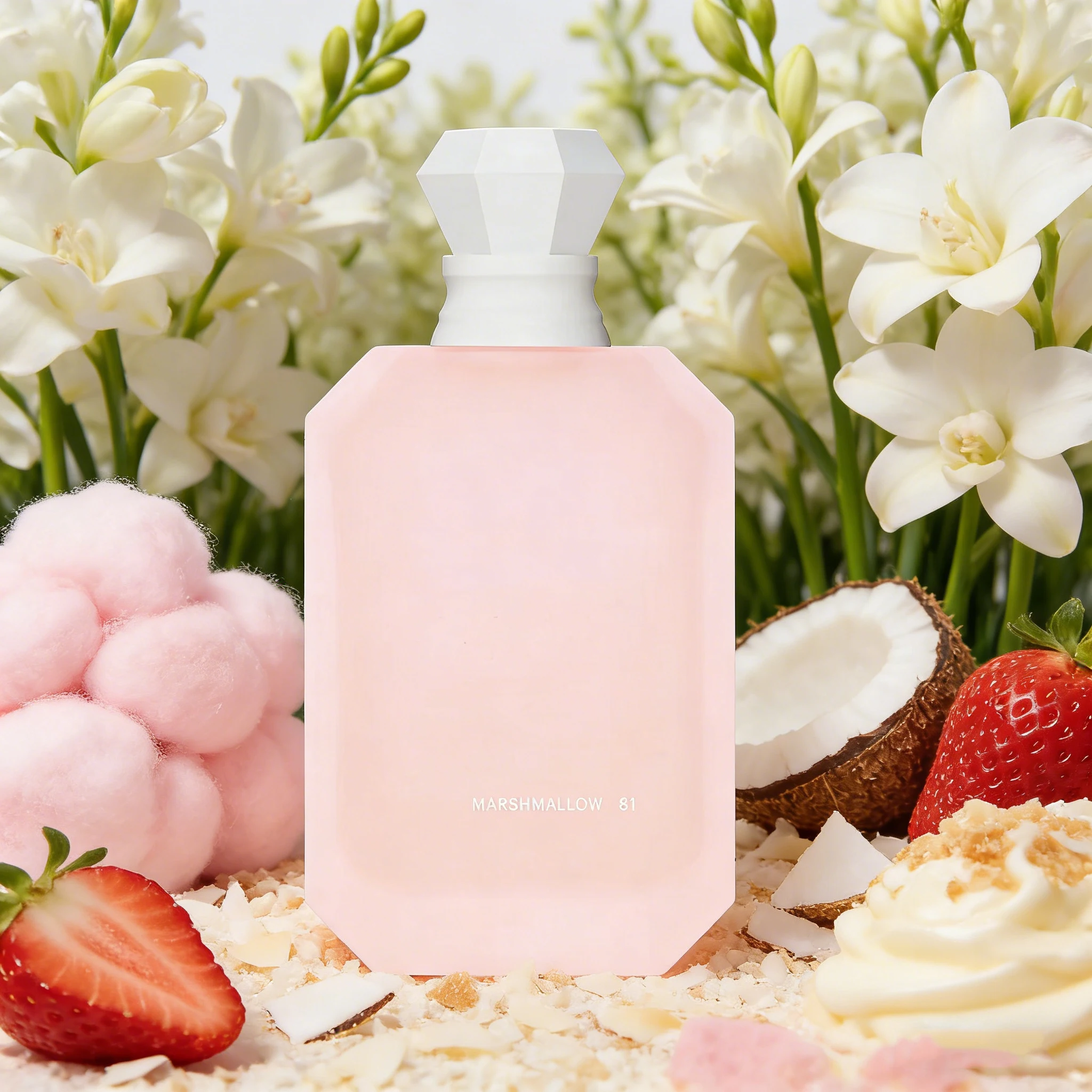 Eau de Parfum pour Femme 100ml - Parfum Luxueux Sucré Coton Candy Vanille Fraise, Fragrance Gourmande Longue Durée pour Femme