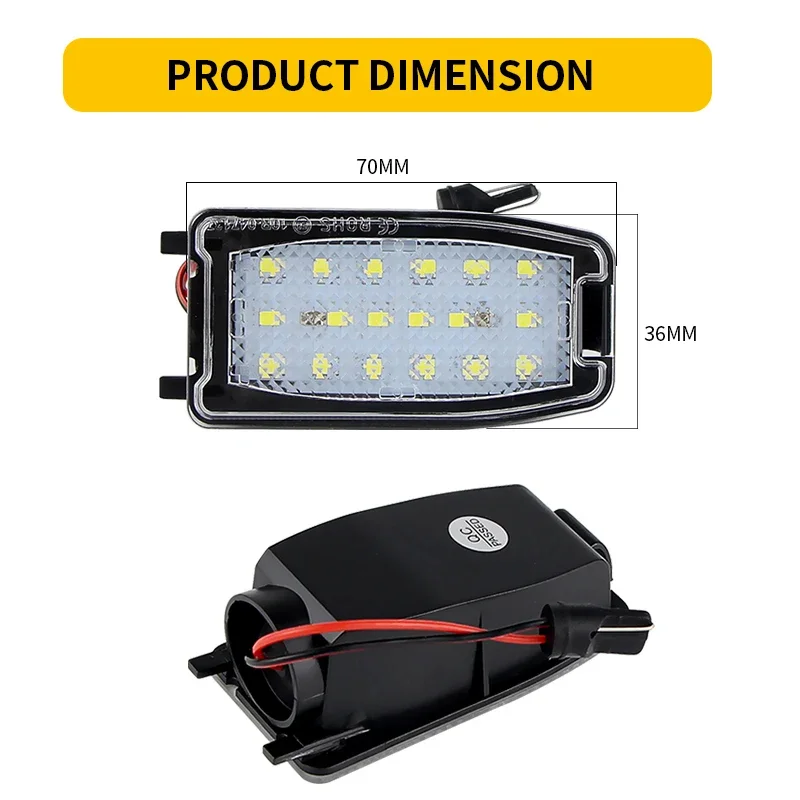 2 قطعة خالية من الأخطاء الأبيض LED تحت الجانب مرآة البركة أضواء وحدة Canbus لفولفو S60 S80 V70 XC70 XC90 لاند روفر LR2 LR3