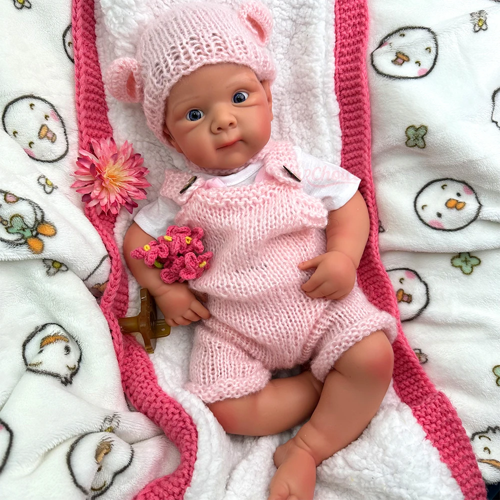 

Реалистичная кукла-реборн 50 см, полностью силиконовая, уже окрашена, с открытыми глазами, как живая, как настоящая девочка, коллекционный подарок