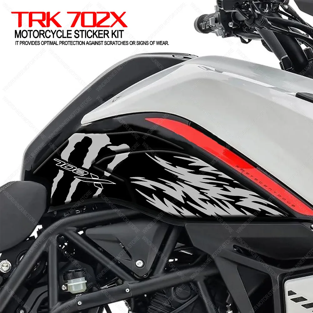 Аксессуары для мотоциклов Benelli TRK 702X TRK702X, водонепроницаемые защитные наклейки на бак, набор 3D резиновых защитных наклеек