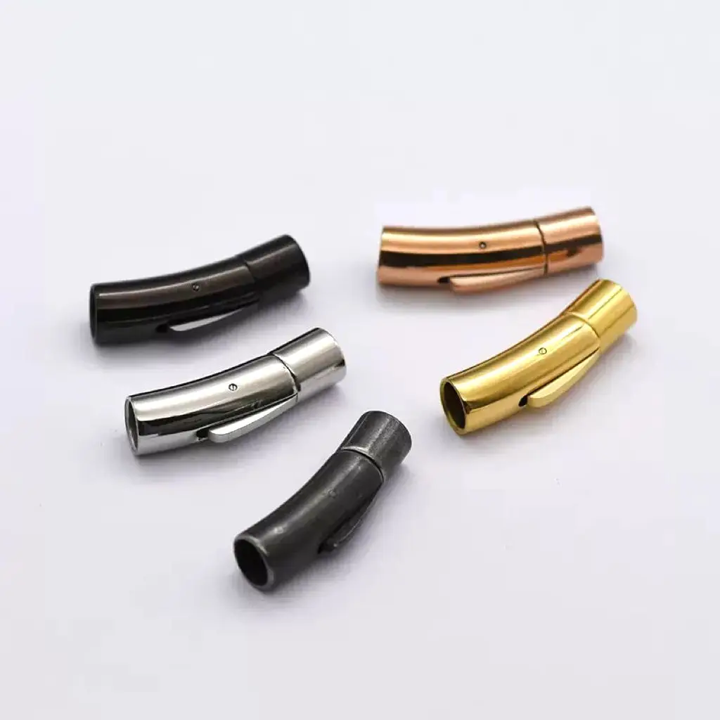 

10 шт., застежки-кнопки из нержавеющей стали, изогнутые, подходят для кожаных браслетов, ремни, ювелирные аксессуары «сделай сам»