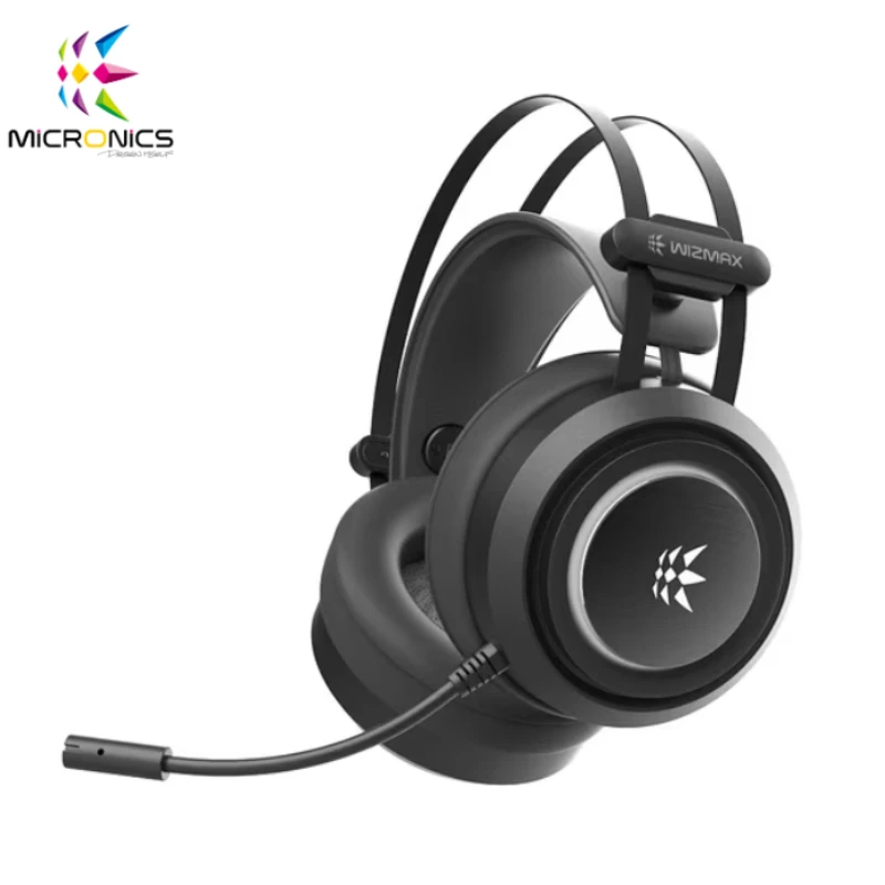 MYRNIC WIZMAX W301 7.1 Channel RGB Gaming Headset (Black)