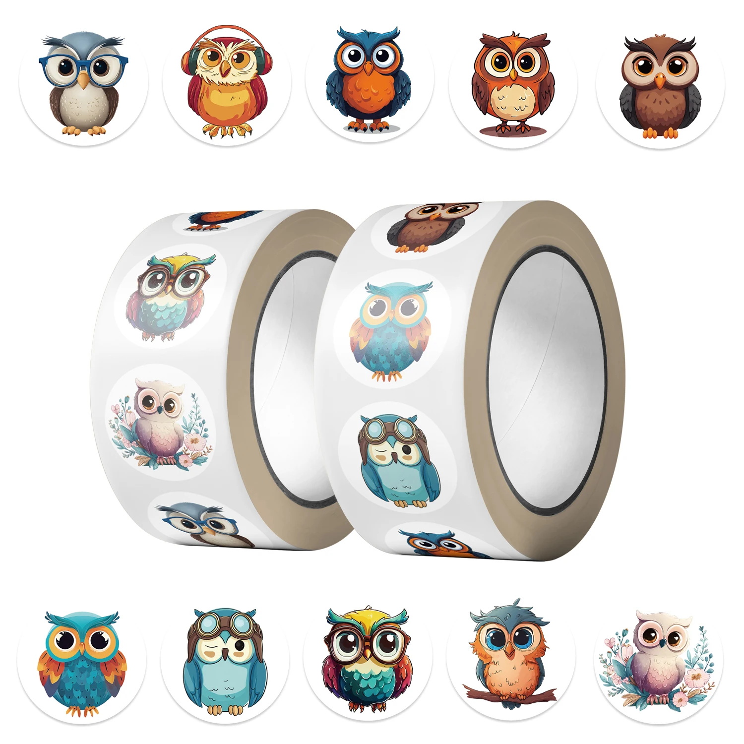 500 pezzi adesivo gufo carino adesivo animali per bambini decorazione giocattolo classico forniture per insegnanti di scuola adesivo incoraggiamento