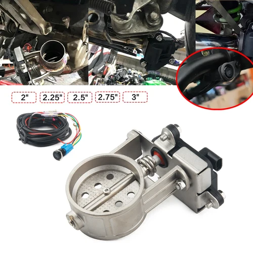 Imagen 1 del producto Sistema de tubo de escape para coche/motocicleta, válvula de acero inoxidable insonorizada para locomotora, Control de botón de interruptor electrónico 51/60/63/70/76m