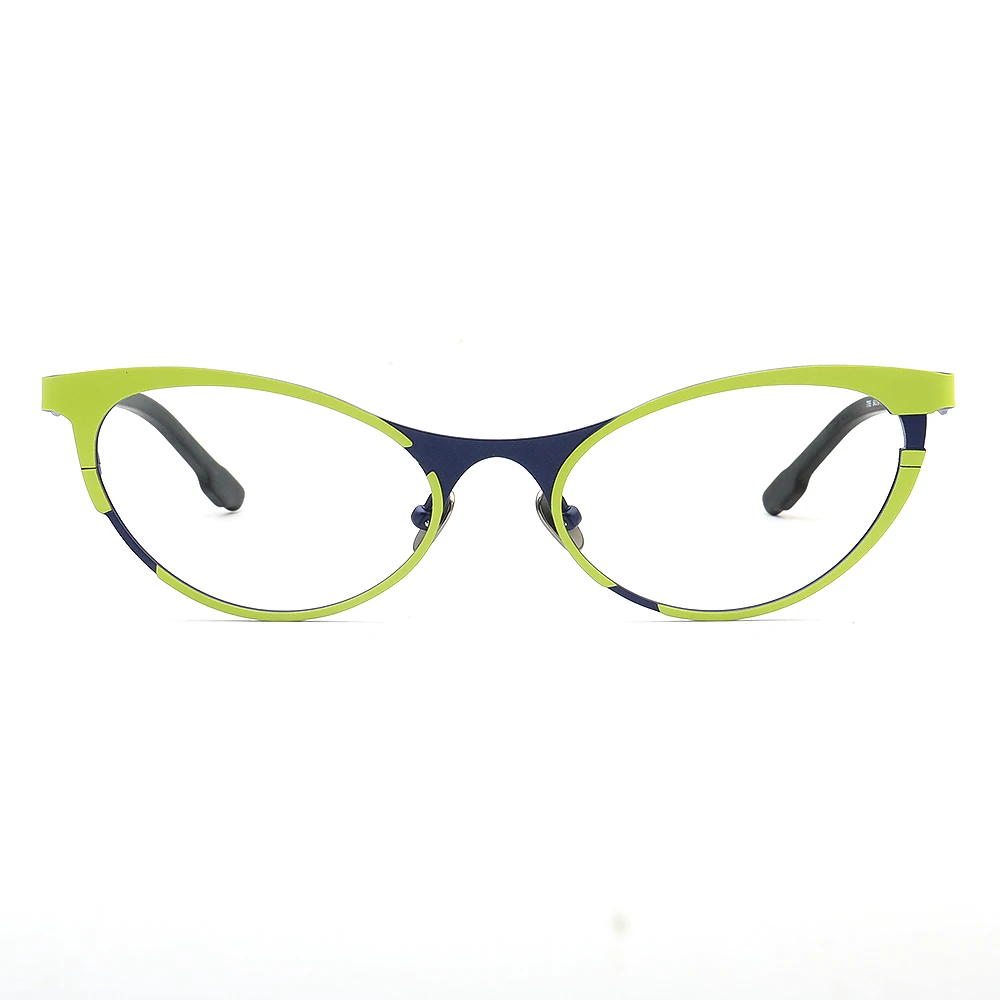 Cat Eye Women Pure Titanium Eyeglass Frames for Women Optical Glasses Frame Metal Eyewear Green Red Retro Rx Spectacles Vintage