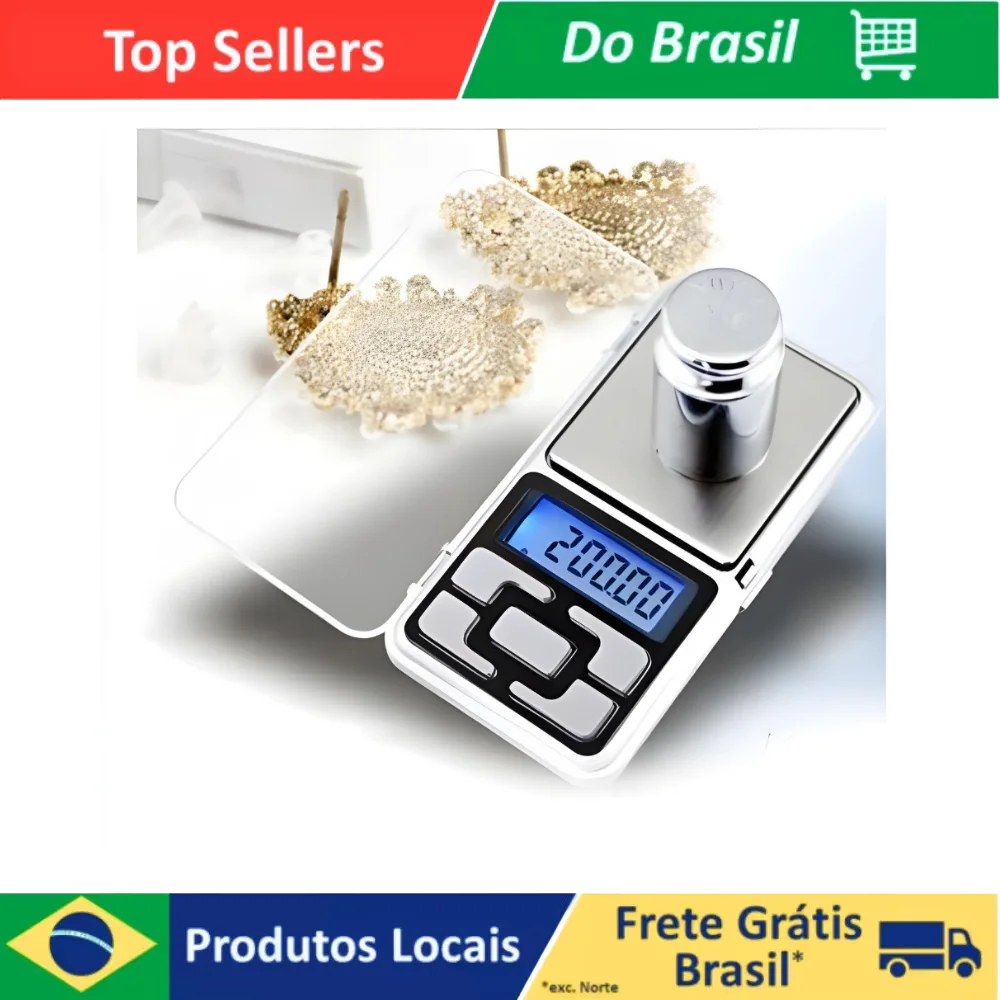 Mini Balança Digital De Bolso E Alta Precisão 0,1g Até 500g