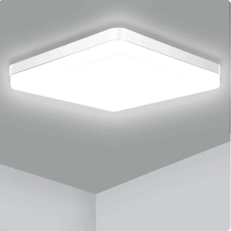 Luz de teto quadrada LED, lâmpada de quarto, escritório ou cozinha, decoração de casa moderna,