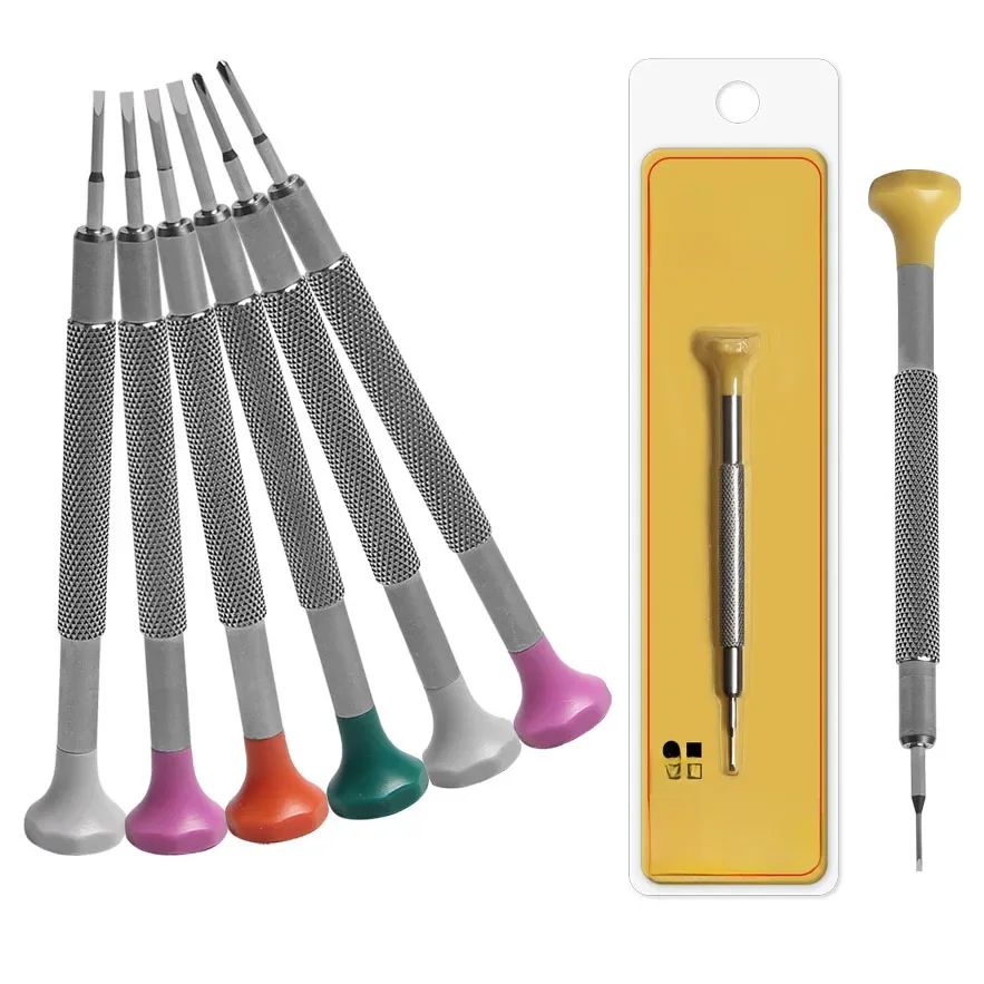Tournevis de précision, Kits d'outils de réparation de montres, alliage d'acier inoxydable, petits tournevis à croix plate, poinçon pour horloger de téléphone portable