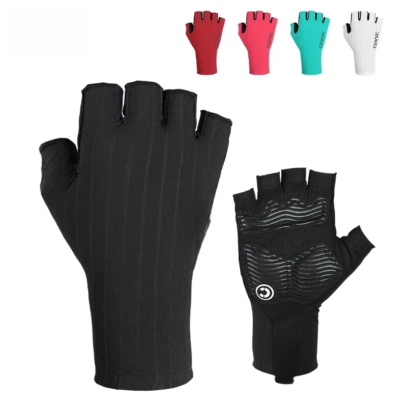 AliExpress CXWXC Cycling Fingerless Gloves Bicycle Half Finger Gel Gloves Lycra Fabric Short Gloves Outdoor Sport Motorcycle Bike Mitten
