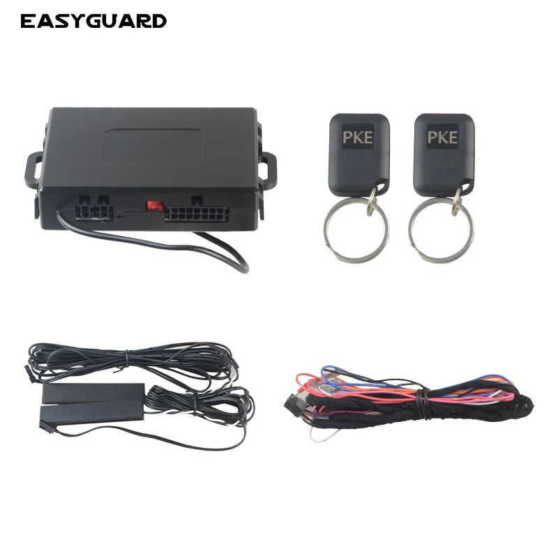 EASYGUARD DC12V Rolling Code Smart Key PKE module Passive Keyless Entry Proximity Lock Unlockstart button remote trunk release