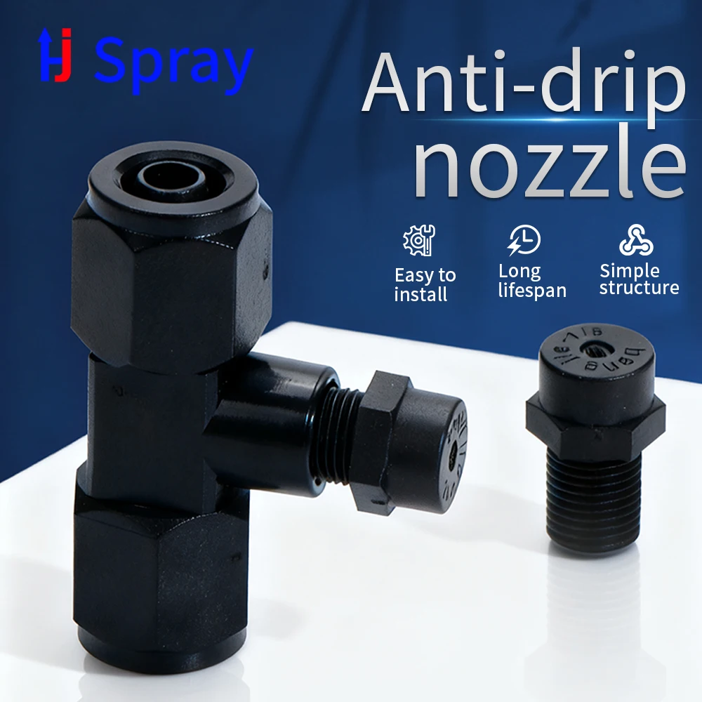 HUAJUE FE1/8 PP Plastic Micro Mist Nozzle Low Pressure Atomizing Spray Head for Landscape Cooling Fogging Humidification
