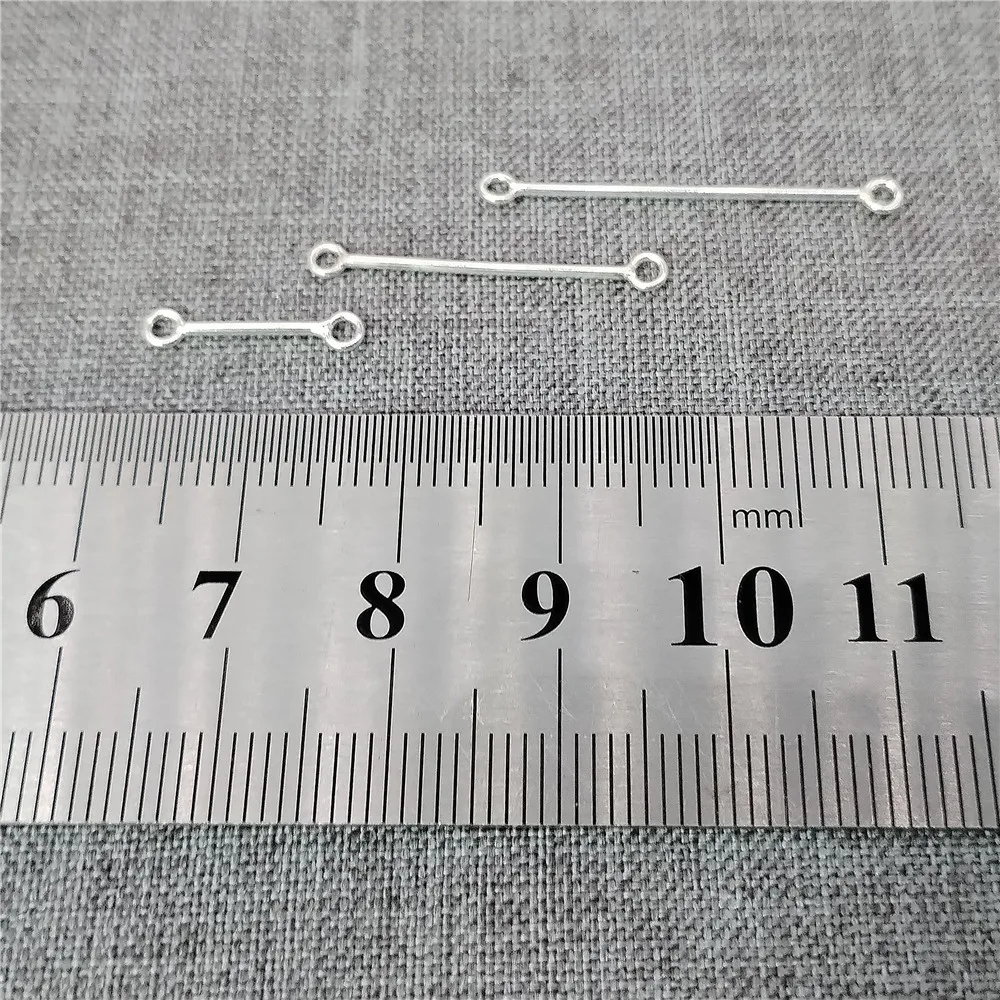 5 Pieces of 925 Sterling Silver Bar Stick Charm Connector for Bracelet 15mm 25mm 30mm