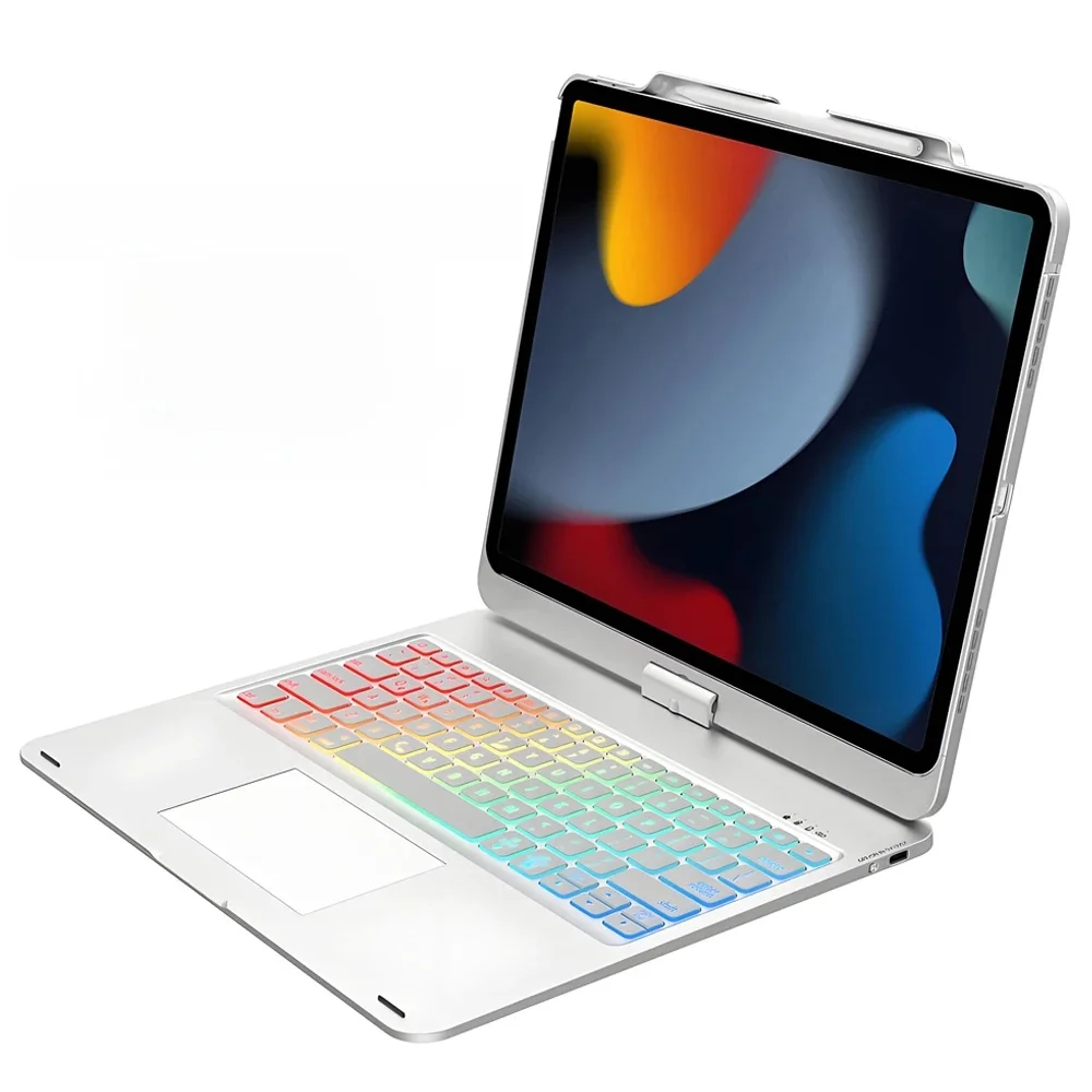 360° Magic Keyboard Case voor iPad Air 11 13 M2 M3 2025 Air 4 5 10.9 voor iPad Pro 11 12.9 13 10e Gen 11e A16 10.2 7/8/9e Folio - afbeelding 2