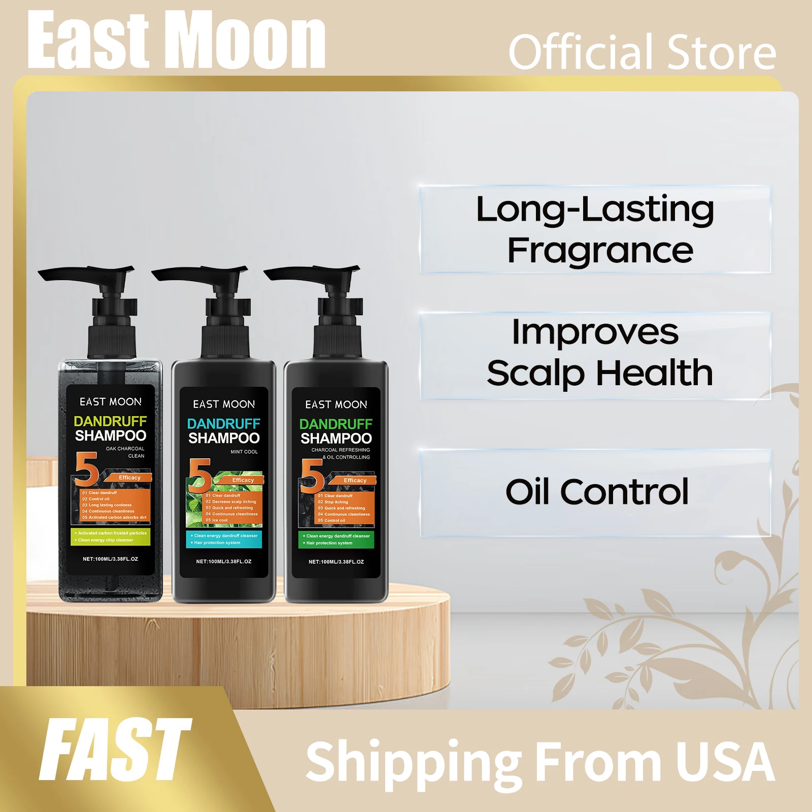 

Шампунь с маслом арганы East Moon для массажа кожи головы, глубокого очищения, укрепления секущихся кончиков, контроля жирности и ухода за кожей головы на основе чистых растительных компонентов.