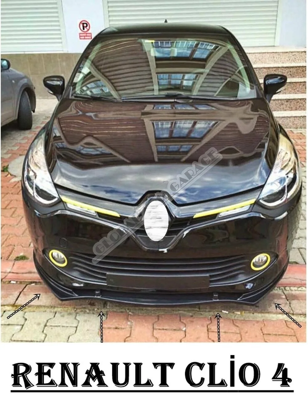 For Renault Clio 4 Front Bumper Attachment Lip 2012-2020 Piano Glossy Black Splitter Diffuser Universal Spoiler Bumper