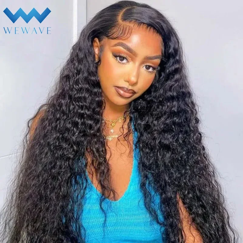 30 inch 13x4 Deep Wave Lace Front Wig 13x6 hd Lace Frontal Wigs Human Hair Pre Plucked Curly 100% Human Hair Glueless Wigs