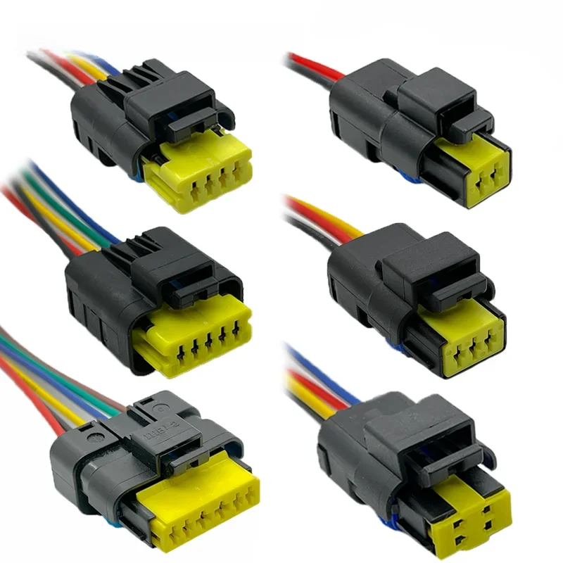 1 jeu de connecteurs de câbles électriques pour lampe de voiture, 2 3 4 5 6 broches, prise de faisceau de câbles Mal femelle pour Renault Peugeot citroën