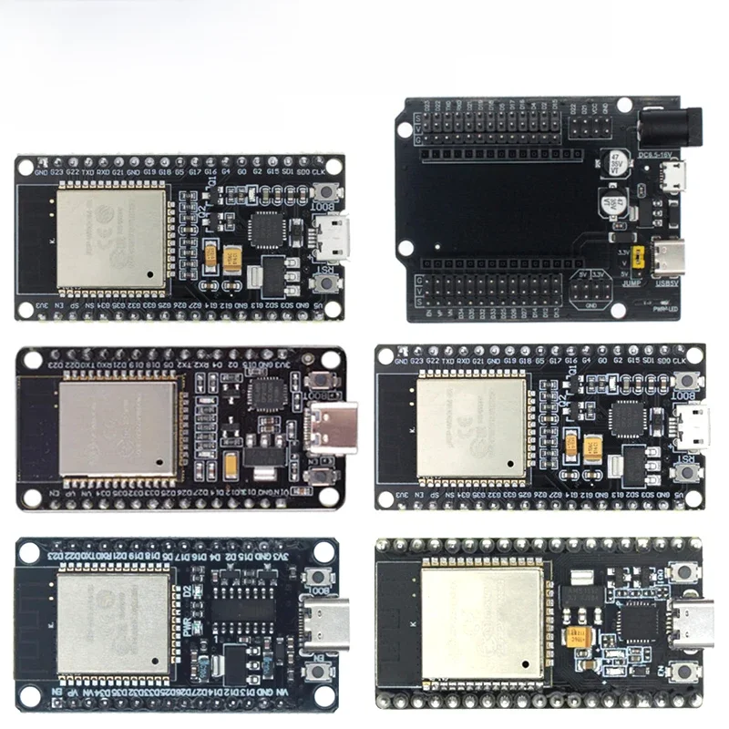 Carte de développement ESP32 CP2102 CH340C WiFi + Bluetooth, Module sans fil à très faible consommation d'énergie ESP32-WROOM-32 NodeMCU-32S