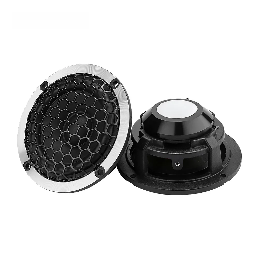 AIYIMA 2 pièces Haut-parleur de médium 3 pouces 4 ohms 15W avec dôme en laine et châssis en aluminium pour voiture et home cinéma, haut-parleur large bande