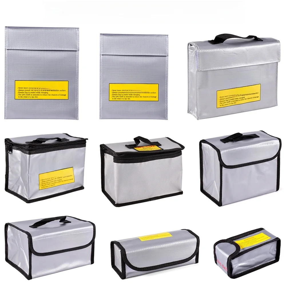 Lipo sac ignifuge garde batterie sûre pour RC voiture Drone Batteries voyage stockage charge grands sacs antidéflagrants portables