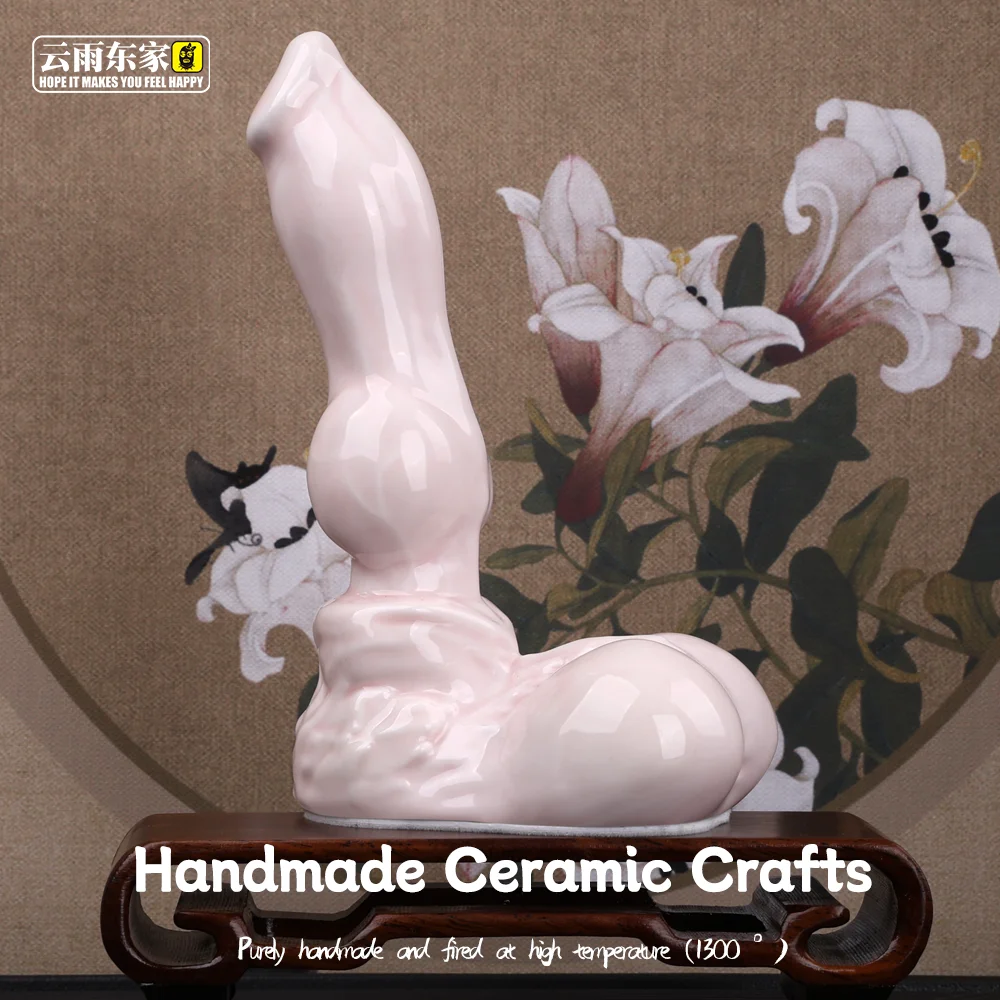 

Ceramics Dildo Cock for Women Anal Sex Toys Huge Big Fake Penis with Suction Cup Flexible G-spot Curved Shaft and Ball