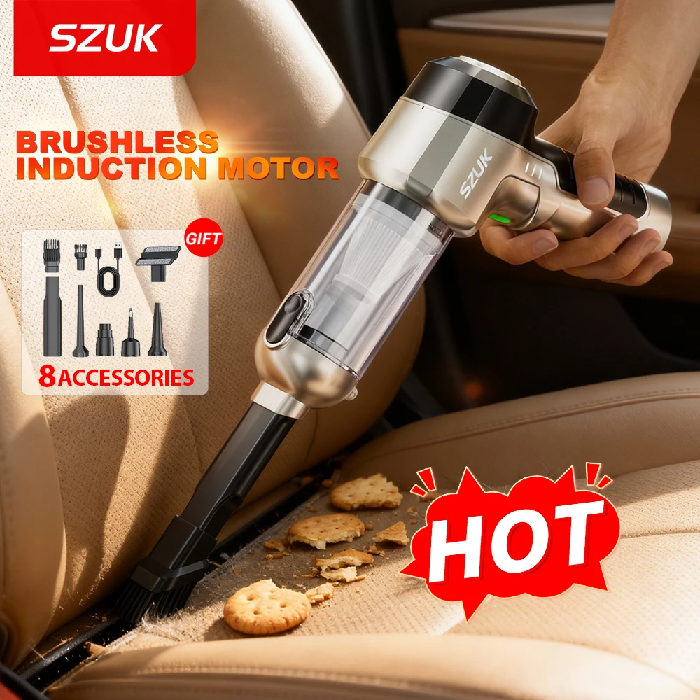 SZUK Wireless handheld Cleaner 18000PA Mini Portable Vacuum Cleaner 2026 Powerful Car Vacuum Cleaner