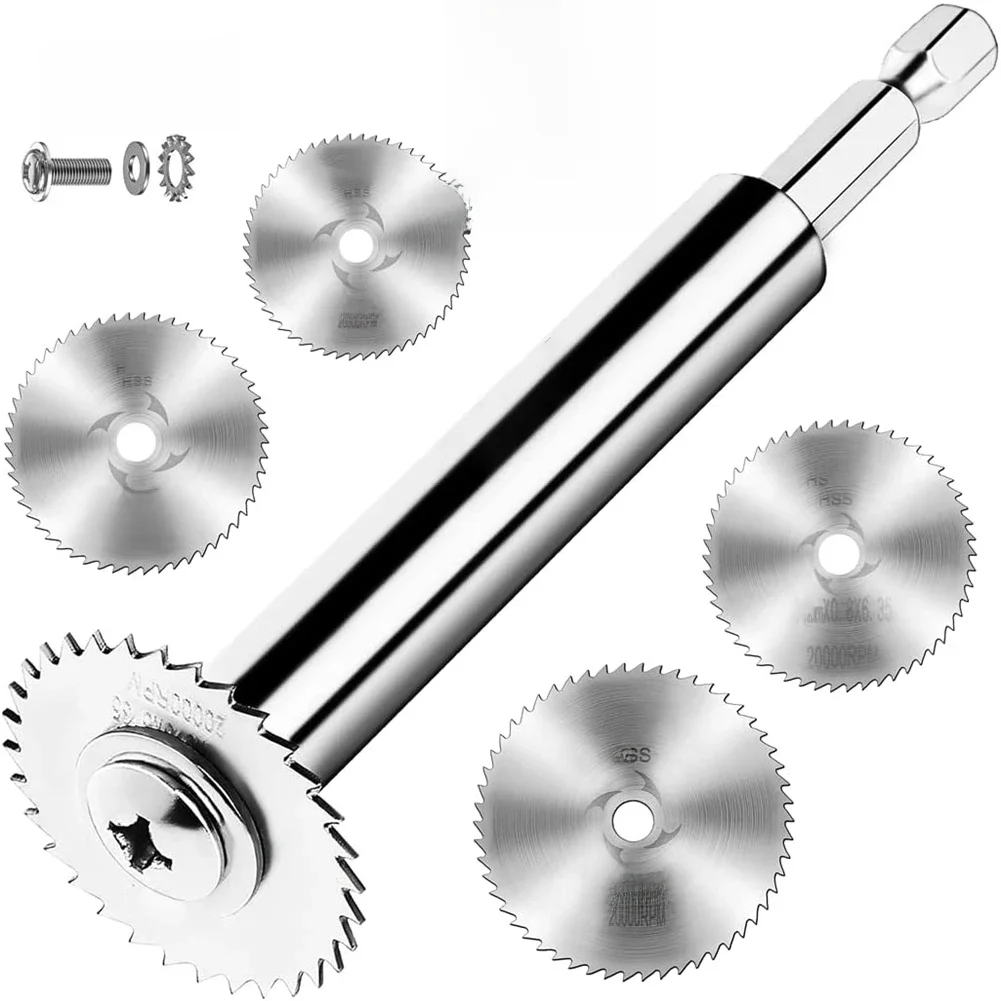 PVC Pipe Inside Cutter with 1/4Inch Hex Shank, Plumbing Inside Cutter Internal Pipe Cutter, 5Pcs Saw Blades