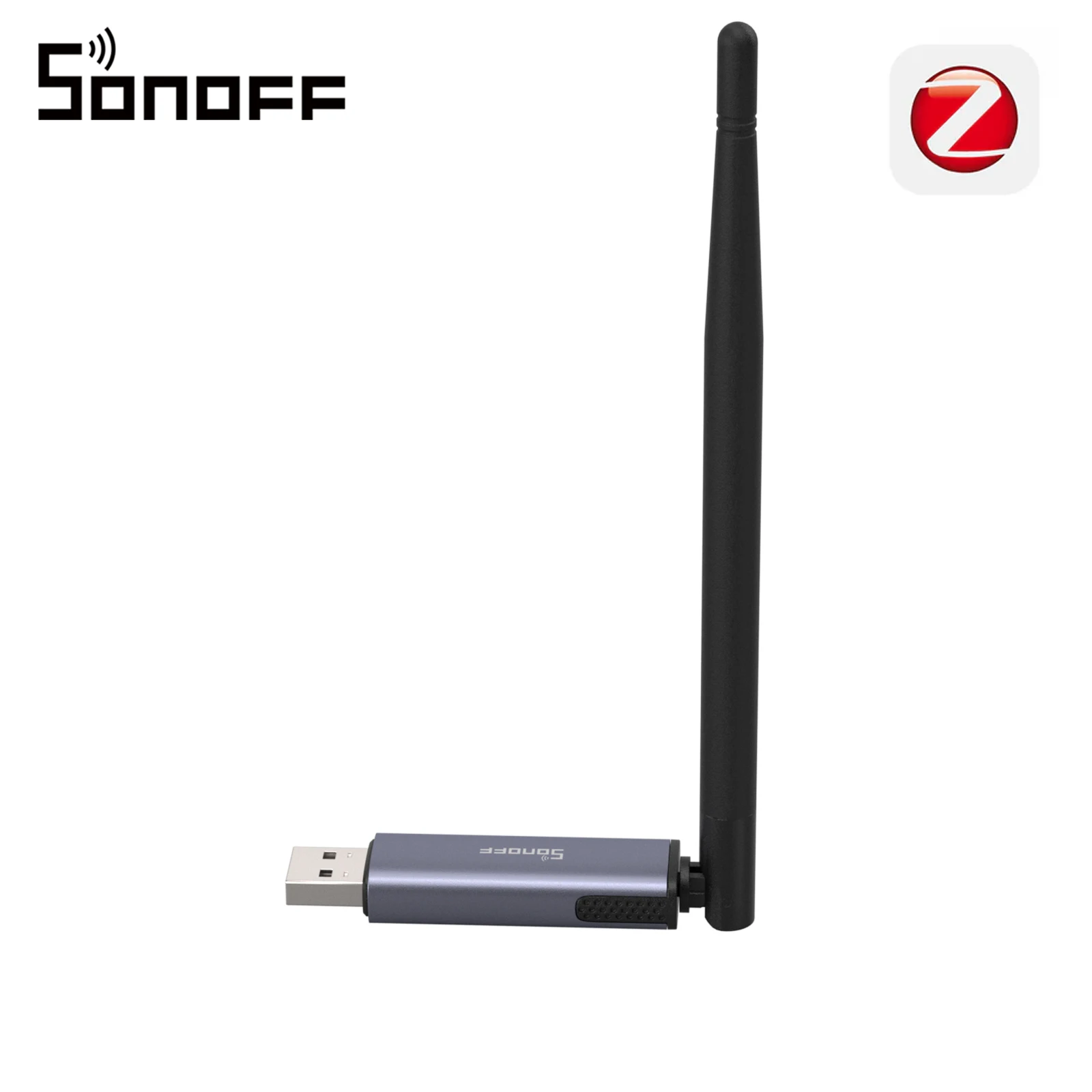 SONOFF Dongle Plus MG24 Passerelle Zigbee Thread USB Dongle avec puce EFR32MG24, antenne à gain élevé de 4,5 dBi, en aluminium, compatible avec Zigbee2MQTT et Home Assistant