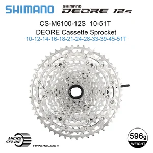 Shimano SLX XT Deore M7100 M7100 M6100 12-speed Cassette Micro Spline K7 12V 10-51T Steering Wheel MTB Steering wheel 12 s ms bicycle turnstile 10 Main Sales Cassette 12V Microspline - №9