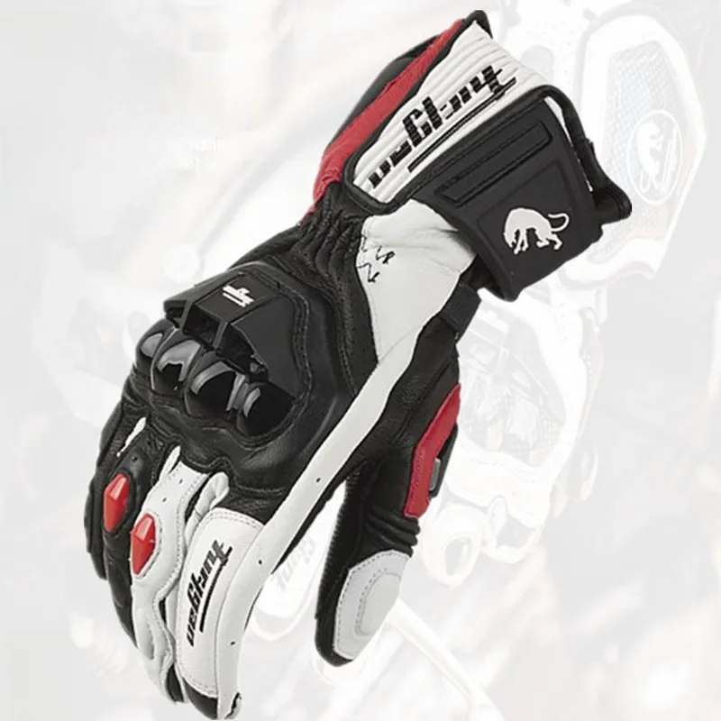 Motorhandschoenen Afs6 Afs10 Afs18 Beveiliging Winddicht Motocross Wanten Touchscreen Heren Lederen Motorhandschoen - afbeelding 2