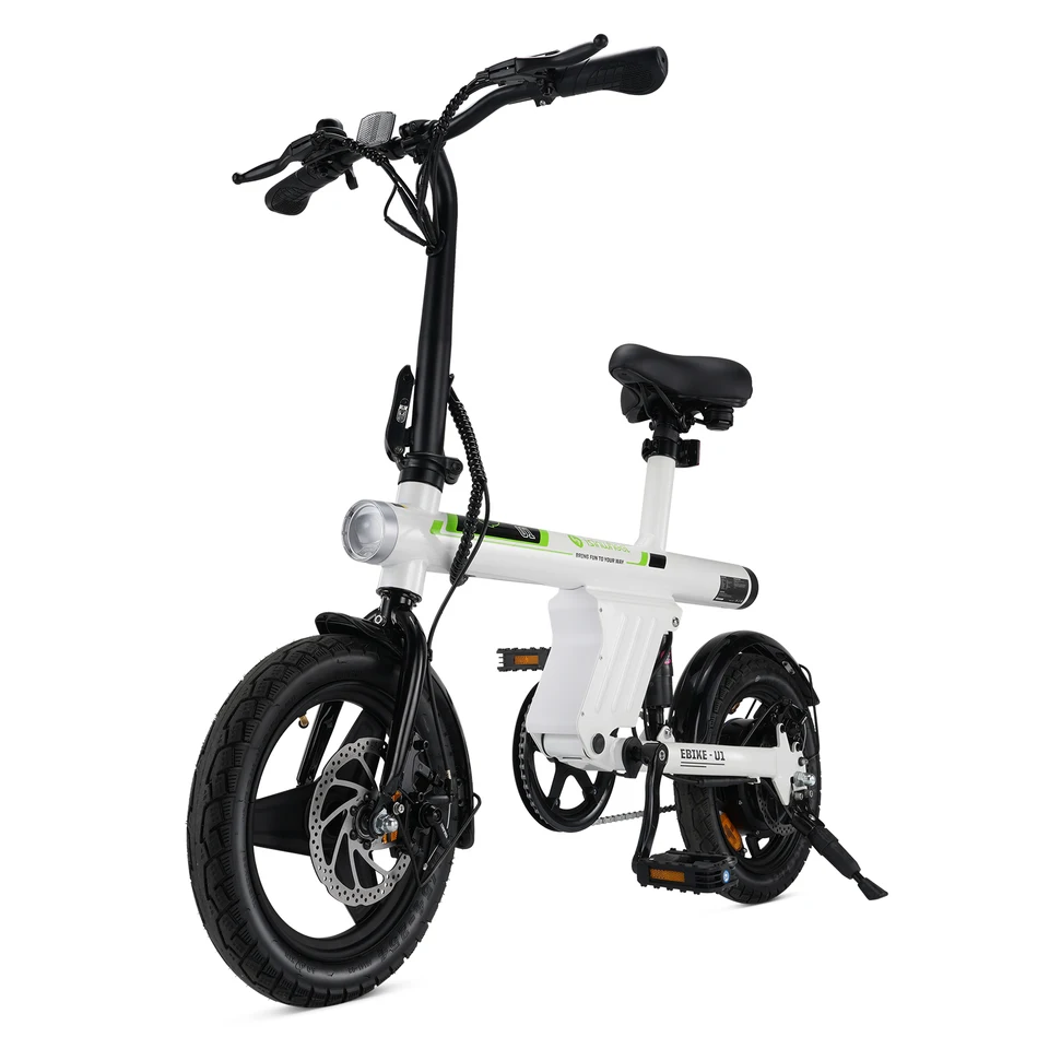 Isinwheel U1  Adult Electric Bicycle,500W city ebike, 36V 7.8AH commuting E-bike, 14  Tire Foldable Electric Bike image 4