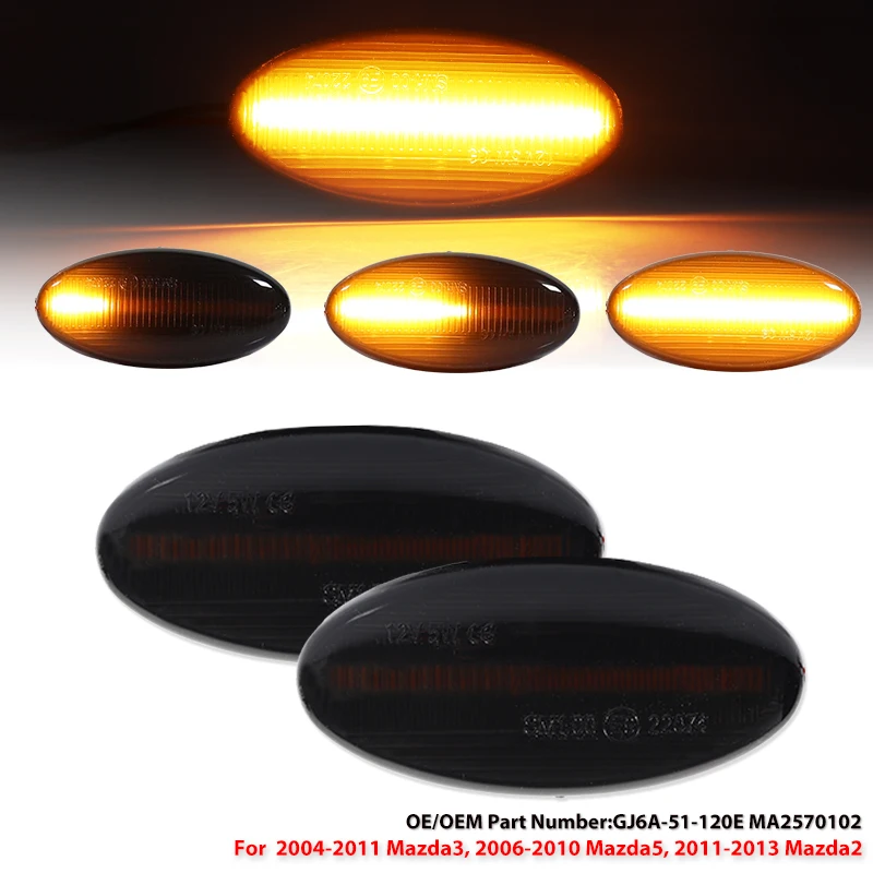 2 قطعة وامض متتابع وميض/تدفق العنبر بدوره إشارة الجبهة الجانب ماركر ضوء لمازدا 2 3 5 6 GG GY MPS BT-50 MPV MPV II 12 فولت